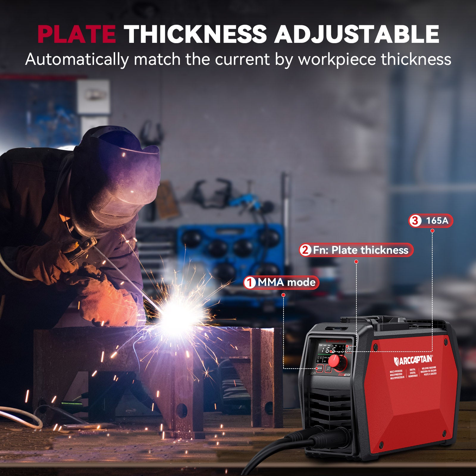 ARC165 PRO Advanced SYN Stick and Lift TIG Welder