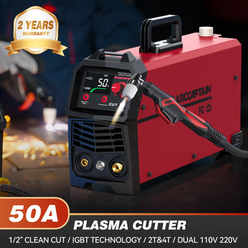 ARCCAPTAIN  Plasma Cutter 50Amps,Air Cutter 110/220V Dual Voltage with DC Inverter IGBT