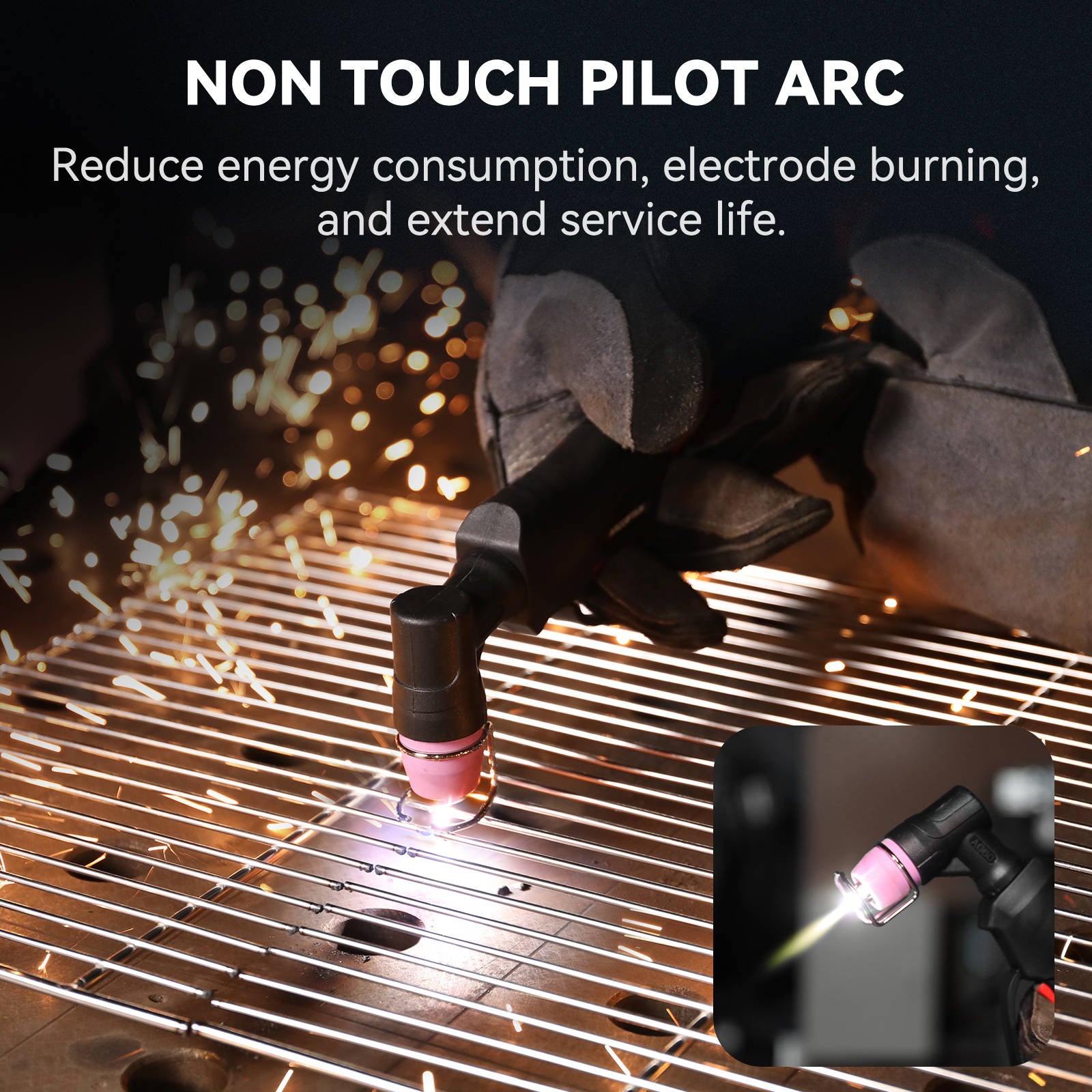 CUT55 Non-Touch Pilot Arc Plasma Cutter LED Display