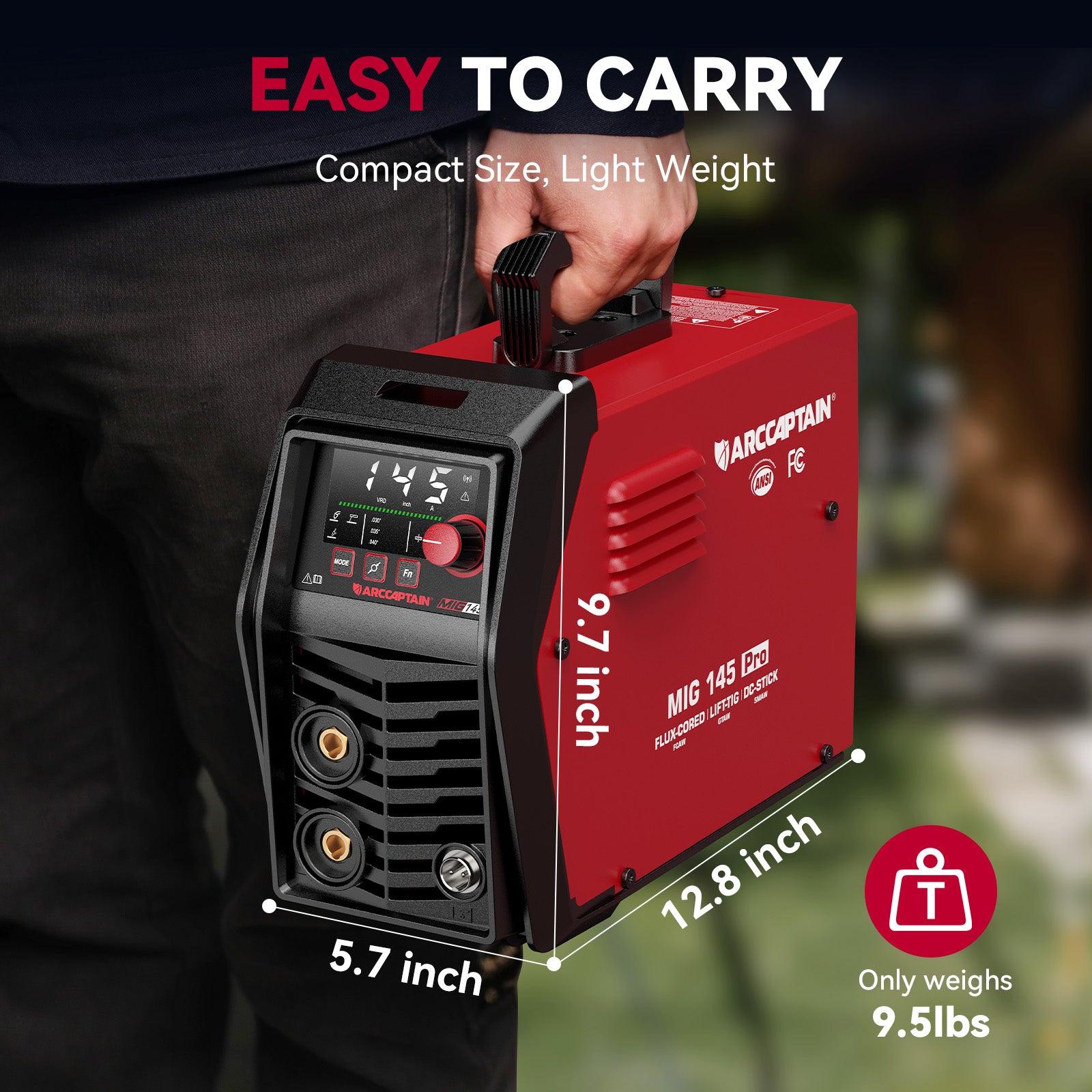 MIG145 Pro Portable 3 in 1 Flux Core Welder