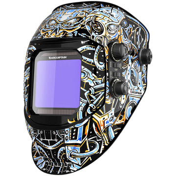Large View Auto Darkening Welding Helmet 3.94"X3.66" Skeleton Technology True Color Welding Helmet HSH-G999 (Copy)