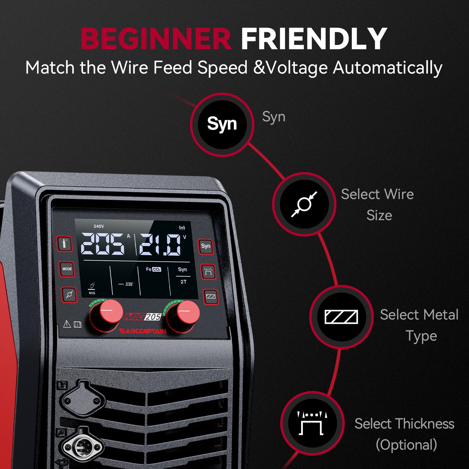 MIG205 Pro Multi Process Welder