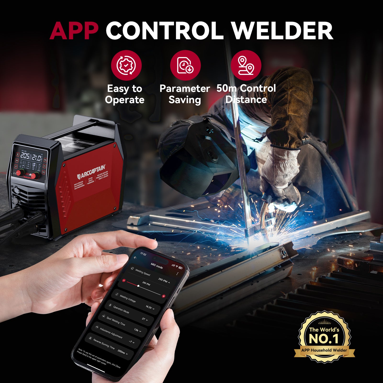 MIG205 Pro APP Control Multi Process Welder