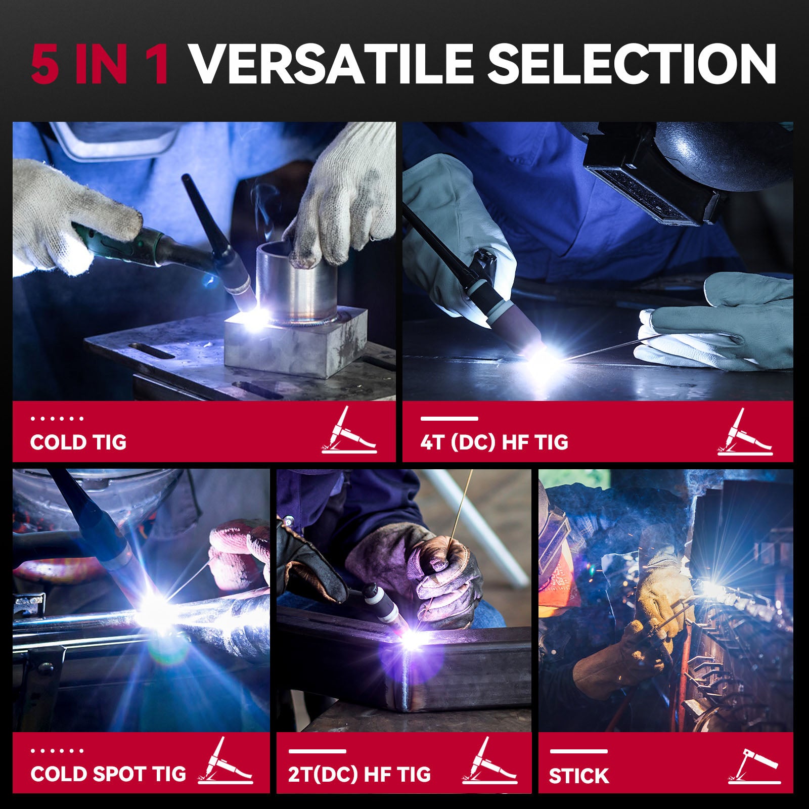 TIG205 Pro DC TIG Spot Cold Welder