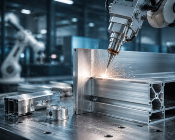 Laser welding aluminum profiles with a precision laser welding system in a manufacturing facility