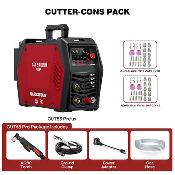 ARCCAPTAIN CUT55 Prolux 55A Dual-Voltage Plasma Cutter Consumables Kit