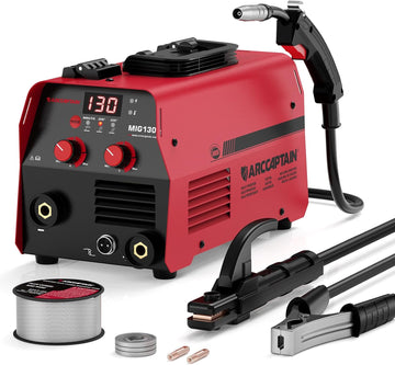 ARCCAPTAIN 3 in 1 MIG Welder 130Fit, 130A Welder Machine 110V, Flux Core MIG/Lift TIG/Stick Welding Machine with IGBT Inverter Portable Gasless Welder Equipment