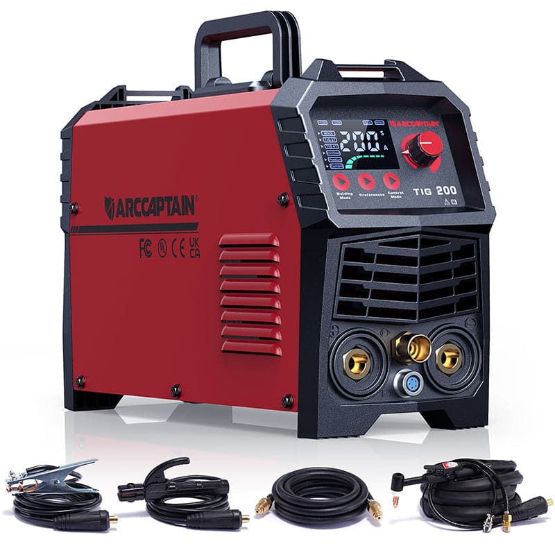 ARCCAPTAIN TIG Welder, TIG/Stick/Arc 2 in 1 Welding Machine with LED Digital Display