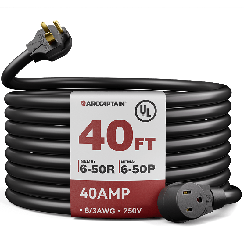 8 AWG Extension Welder Cord 40Amp Heavy Duty Welding Cord