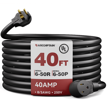 8 AWG Extension Welder Cord 40Amp Heavy Duty Welding Cord