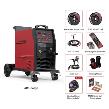 ARCCAPTAIN AIM-Forge 250A Heavy-Duty MIG Welder Ultimate Welding Kit