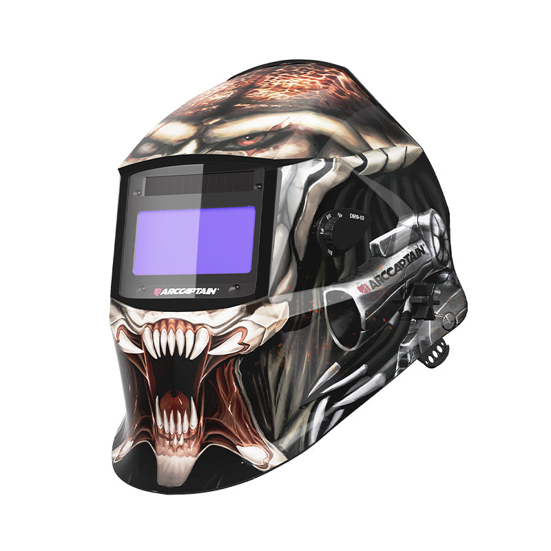 Casque de soudage à obscurcissement automatique, écran de visualisation en couleurs vraies du Roi Lion 3,86" × 1,69"