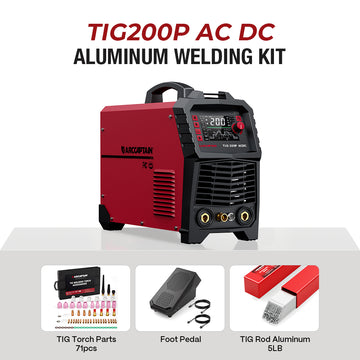 ARCCAPTAIN TIG200P AC/DC 200A Aluminum TIG Welder Kit