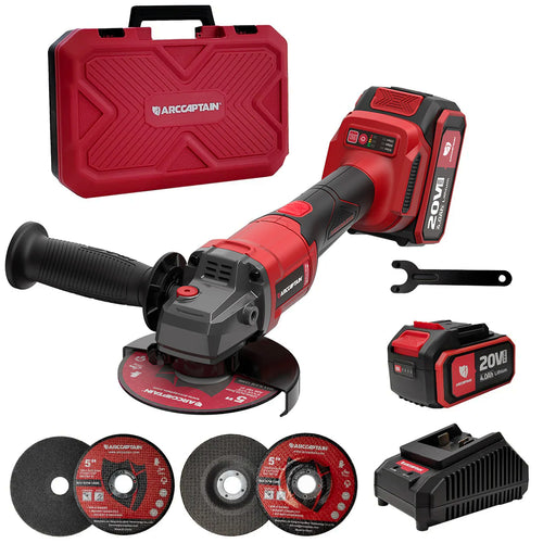 20V Brushless Cordless Angle Grinder AC-AG95, 3-Speed Grinder Kit