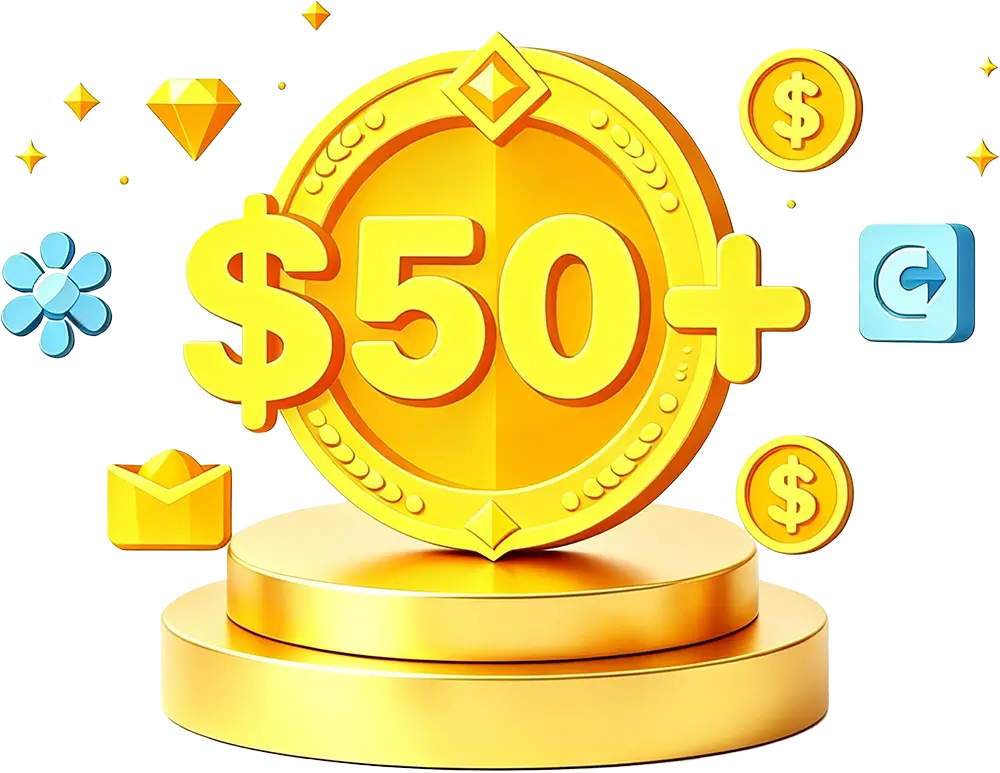 $50+