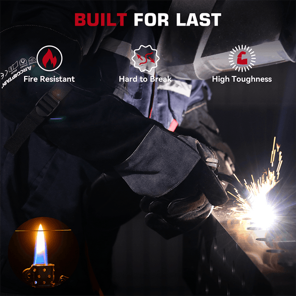 Zerone Gants Résistants Au Feu Gants En Peau De Mouton Super Doux Et