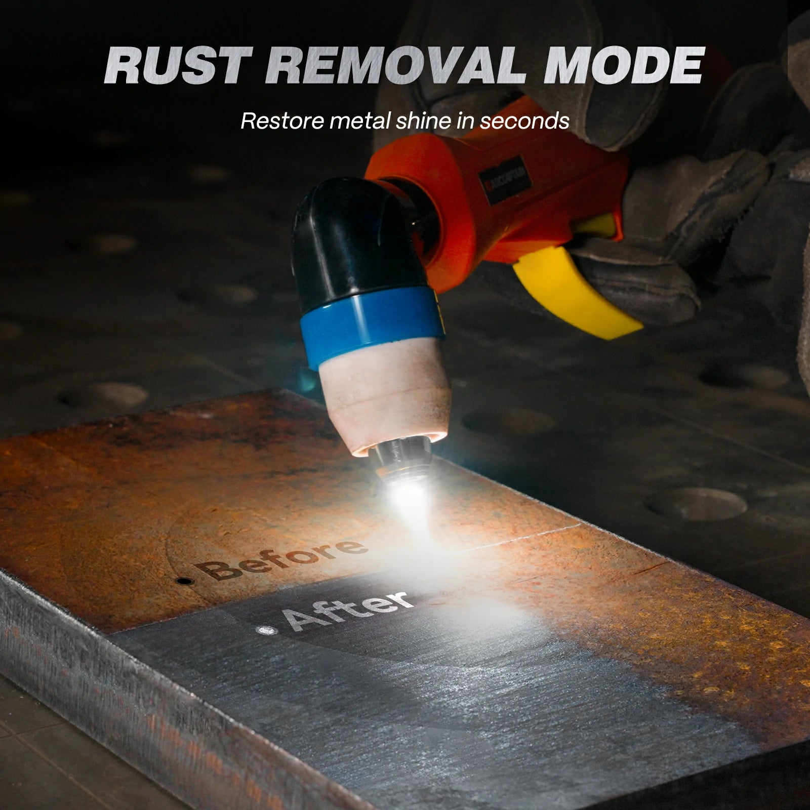 Arccaptain_CUT65_HF_Plasma_Cutter_rust removal mode