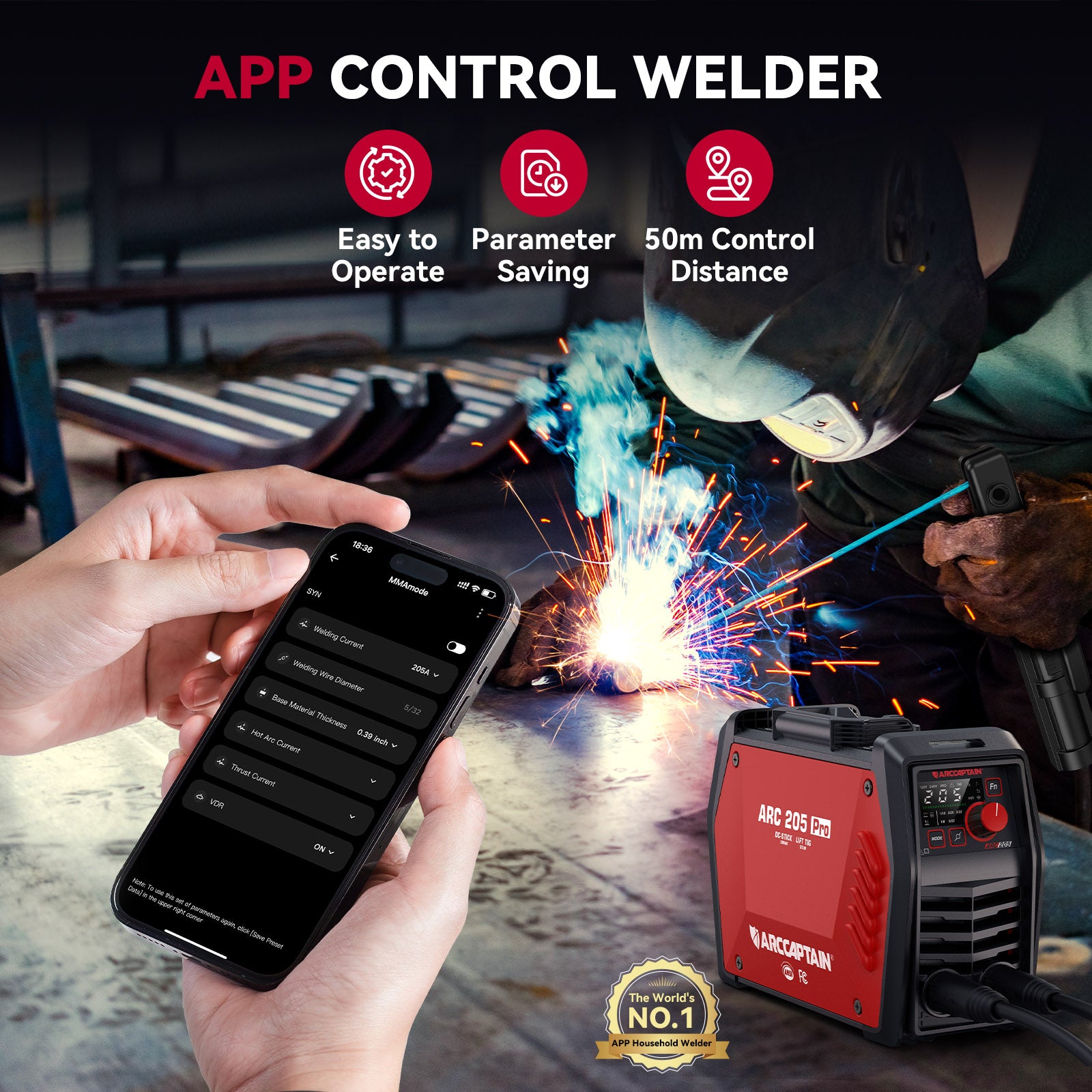 ARC205 Pro iControl Dual Voltage SYN Stick Welder