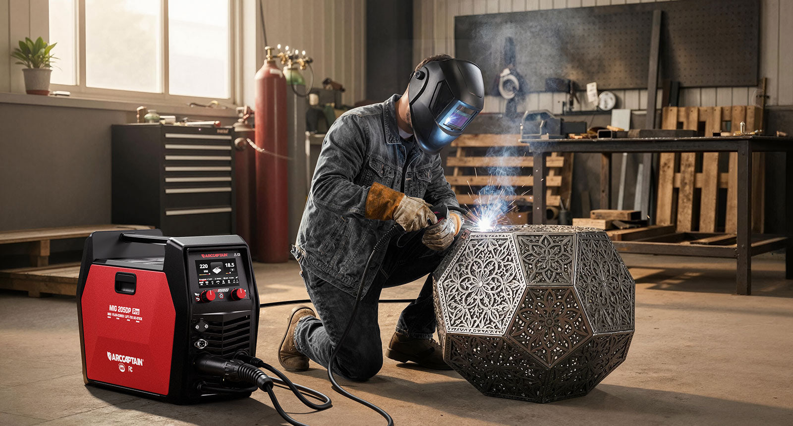Arccaptain MIG205MP All-in-One Pulse MIG Welder and Cutter Combo