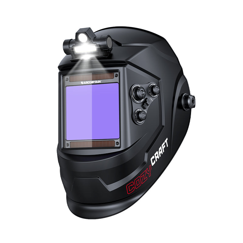 Auto Darkening True Color Welding Helmet with LED Light