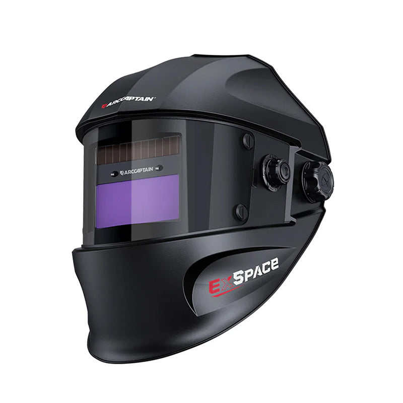 True Color Solar Powered Welding Hood Black EXSpace VisionX100