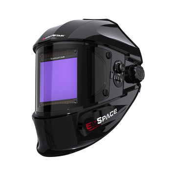 Large View Screen Welder Helmet Black Gloss Coating EXSpace VisionX200