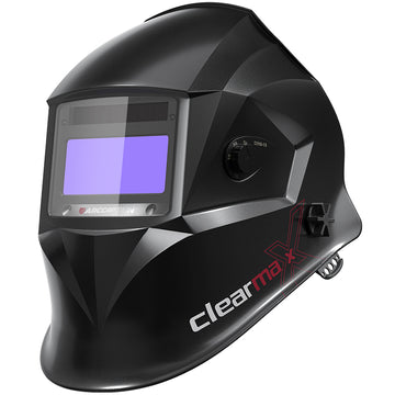 Dual Power Welding Helmet Black Gloss Coating HSH-S800