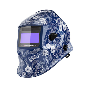 Auto Darkening Lens Welding Helmet Blue and White Porcelain HSH-S800