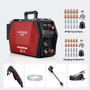 ARCCAPTAIN CUT55 MP 55A Plasma Cutter Multi-Use Cut & Gouge Pack