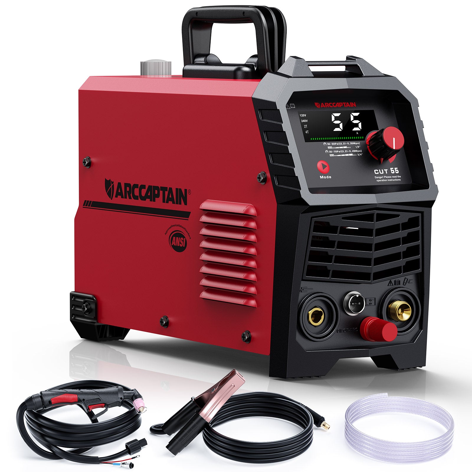 CUT55 Non-Touch Pilot Arc Plasma Cutter LED Display