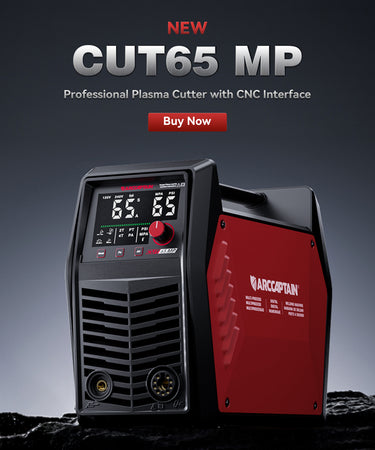 Professional plasma cutter with CNC interface on a dark background