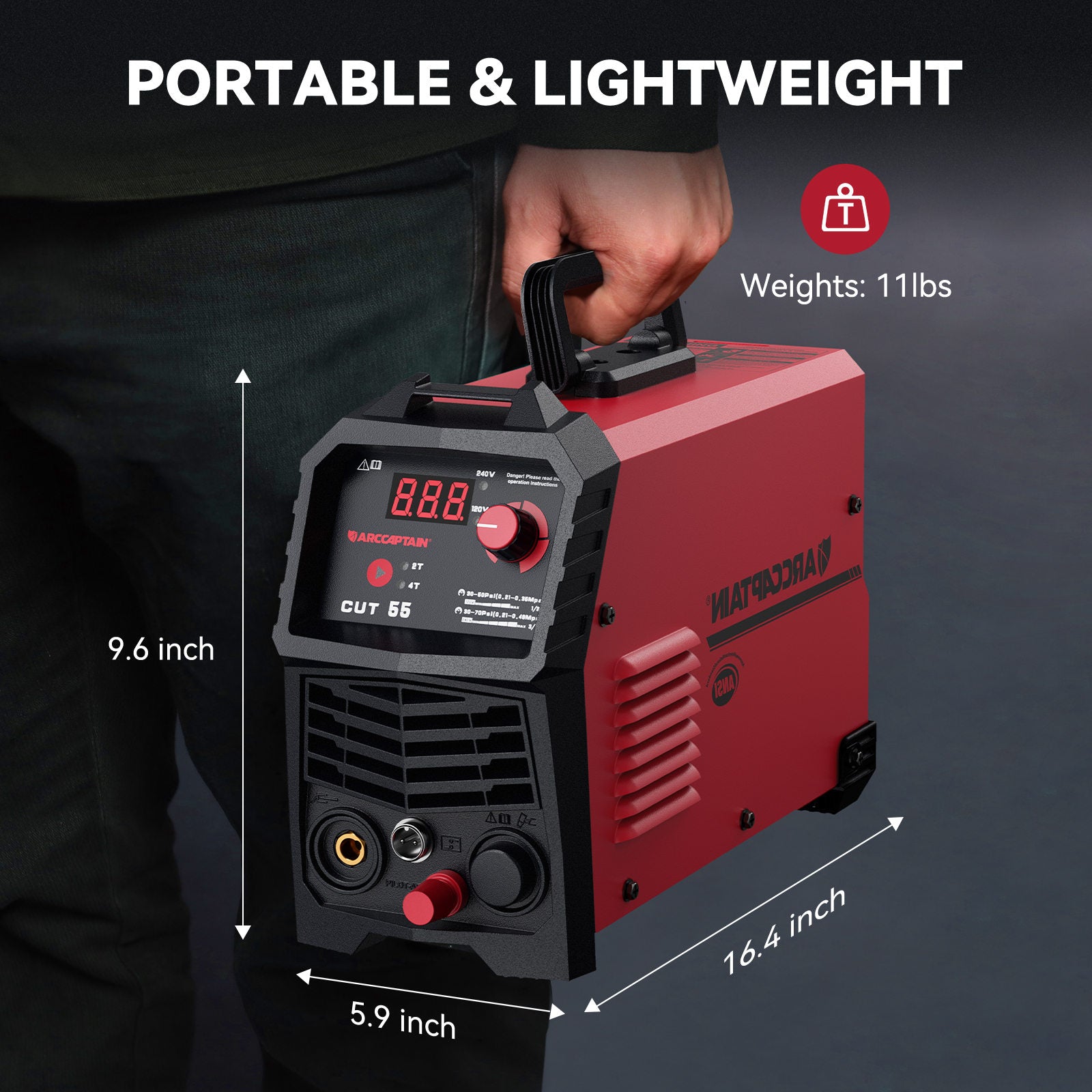 55 Amps Portable Pilot ARC Plasma Cutter CUT55 For Sale