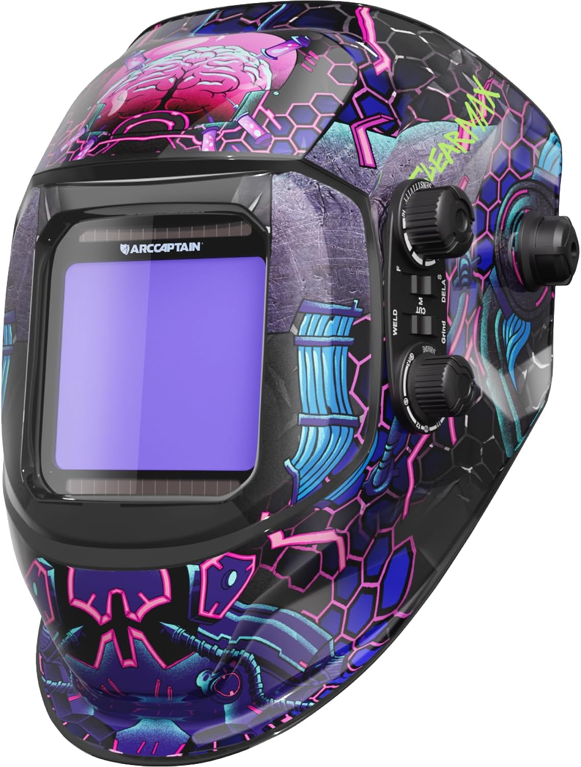 Casque de soudure assombrissant automatique de grande vue 3,94" casque de soudure de couleur vraie de X3.66"