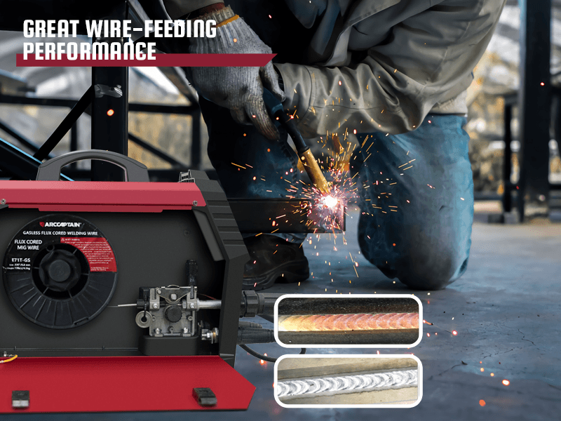 ARCCAPTAIN 10 Lbs E71T-GS Flux Core MIG Welding Wire