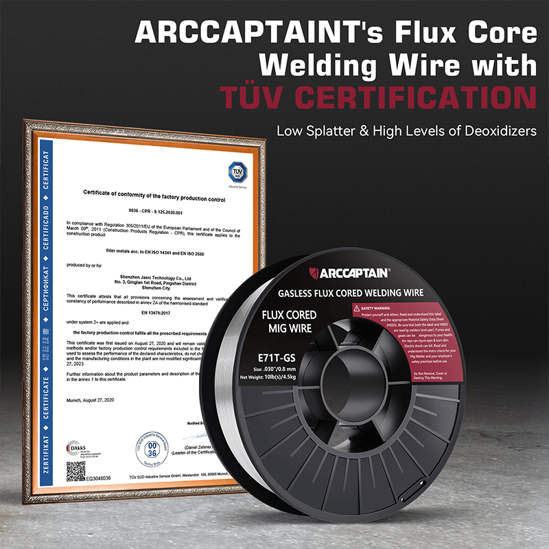 ARCCAPTAIN 10 Lbs E71T-GS Flux Core MIG Welding Wire