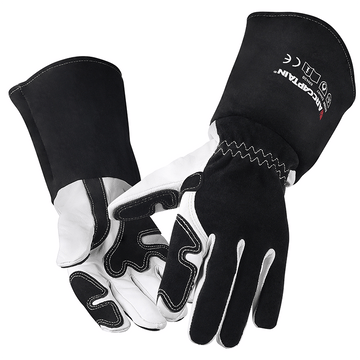 Gants de soudage TIG en peau de chèvre de 14 pouces, gants de protection professionnels pour le soudage TIG