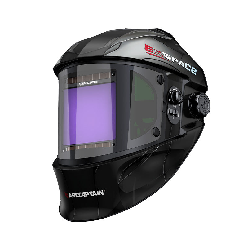 Solar Powered Welding Helmet Gray EXSpace VisionX300