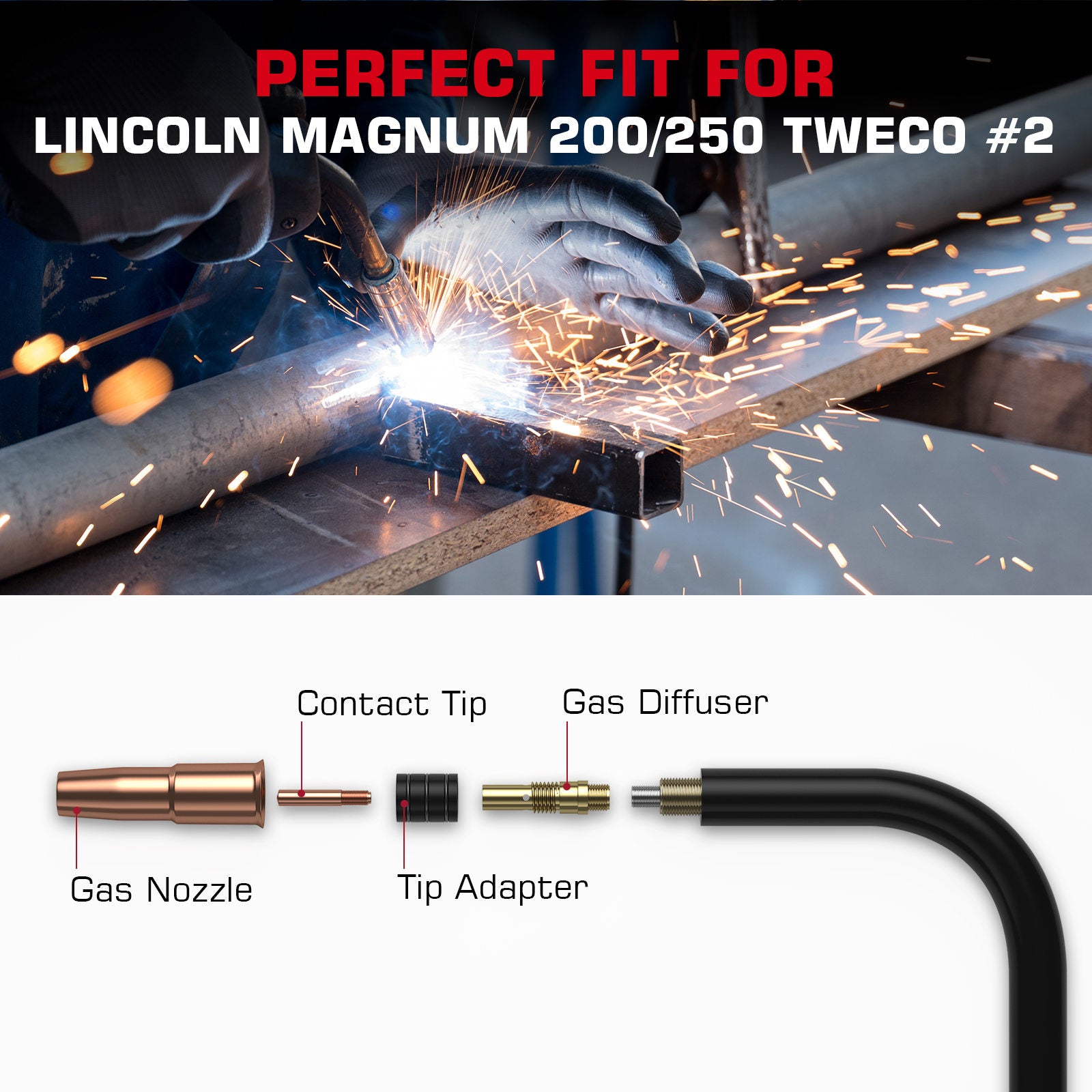Tweco #2 MIG Gun Parts MIG Welding Gun Accessory Kit