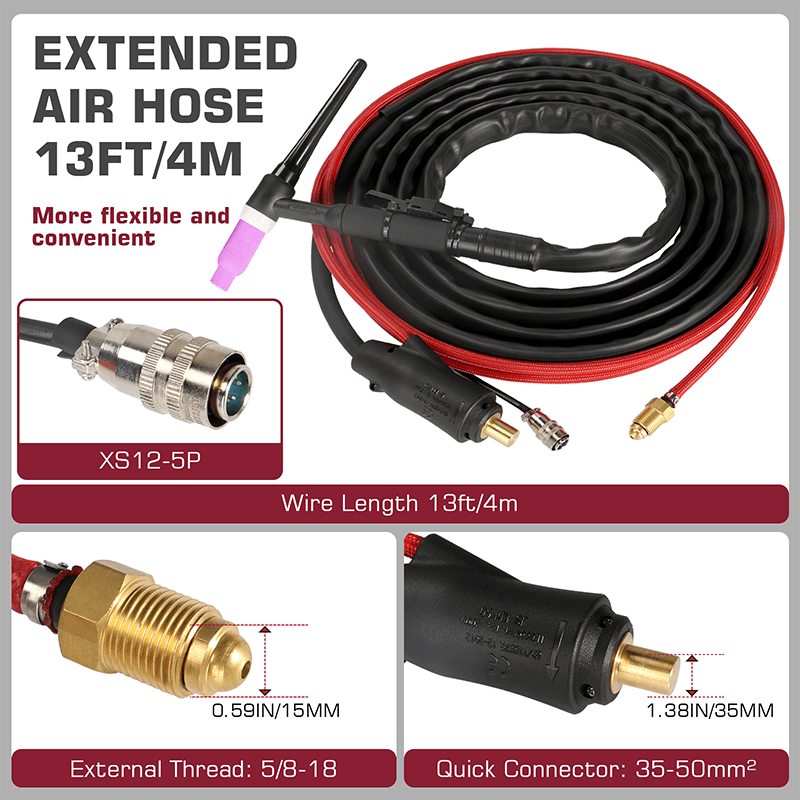 High Frequency Air Cooled TIG Torch construction