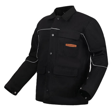 Lightweight Welding Coat for Men Black Welding Jacket