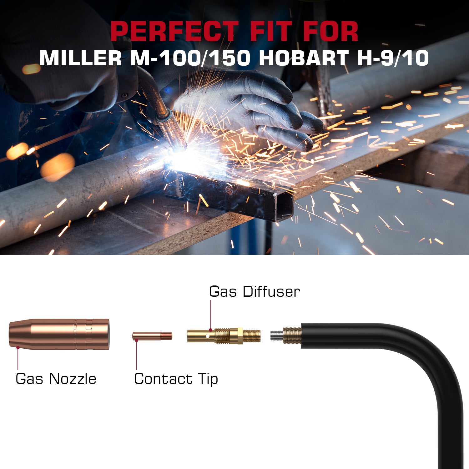 Lincoln Magnum 100L Welder Part MIG Welding Gun Consumables Kit