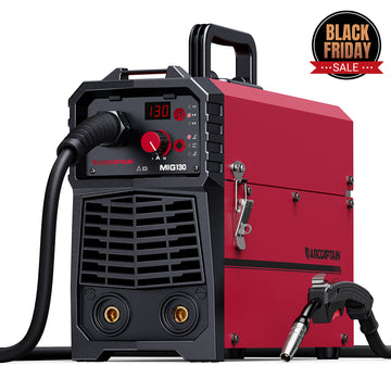 Arccaptain MIG130 Best 3 in 1 110V Portable No Gas Flux Core Welder