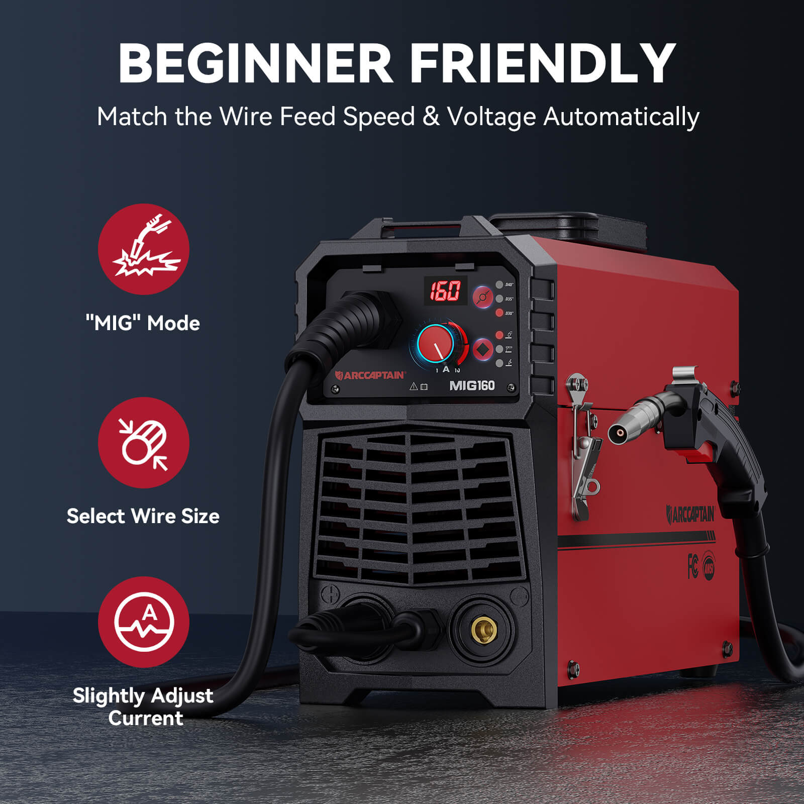 MIG160 4 in 1 Dual Voltage MIG Welder