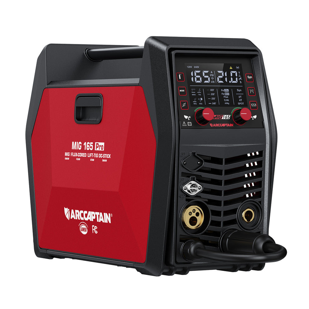 Arccaptain MIG165 Pro Dual Voltage Gas and Gasless MIG Welder