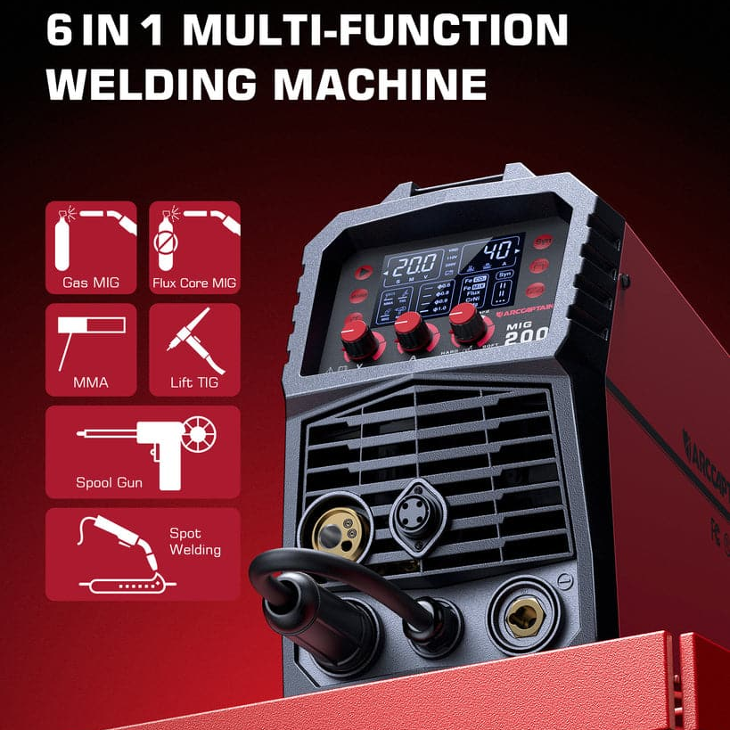 Arccaptain MIG200 Multi Process MIG Welder Novice/Professional Friendly Welder