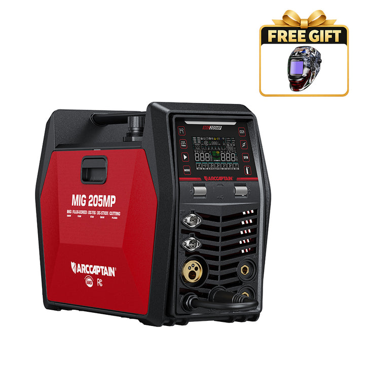 Arccaptain MIG205MP All-in-One Pulse MIG Welder and Cutter Combo