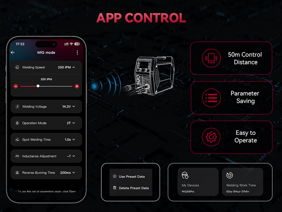 MIG205 Pro app control on smartphone