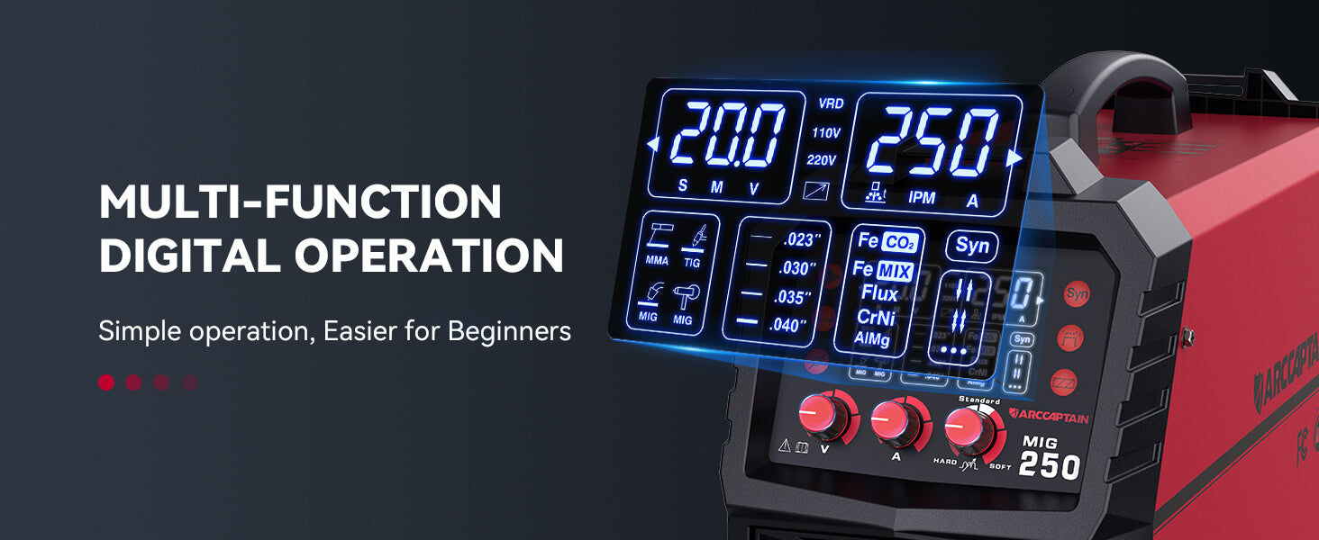 Best Multi Process Welder 250 Amps MIG Welder - Arccaptain MIG250