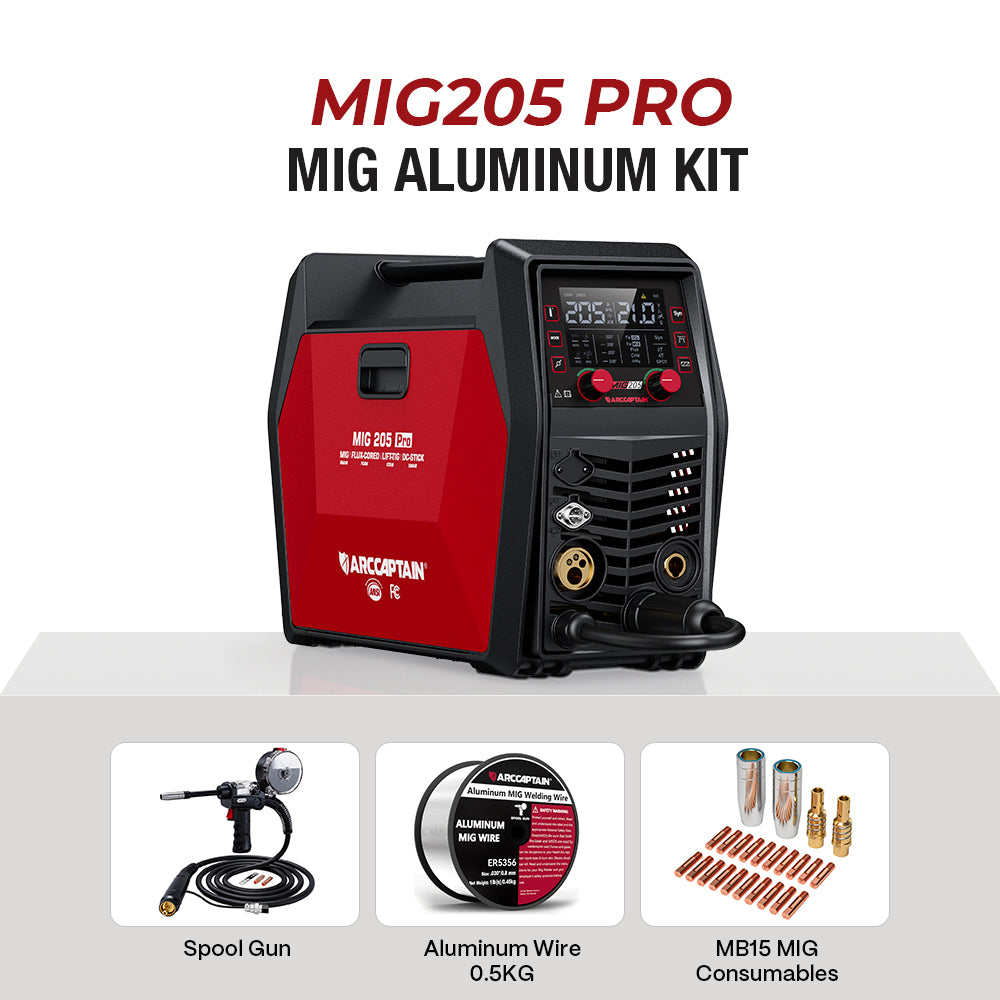 Arccaptain MIG205 Pro Gas MIG Welder Stainless Steel​ MIG Machine