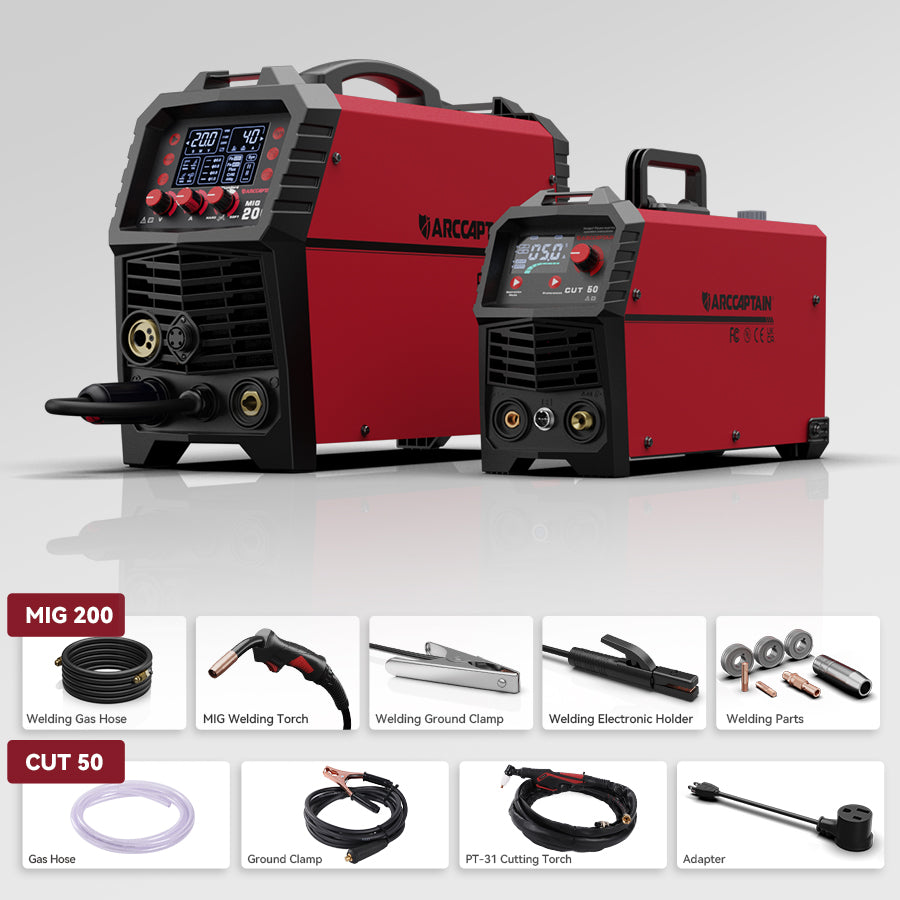 Arccaptain MIG200 Multi Process MIG Welder Novice/Professional Friendly Welder